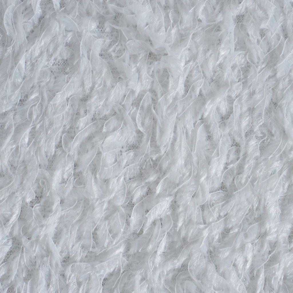 Federstoff leichter Strickstoff Federoptik weiß